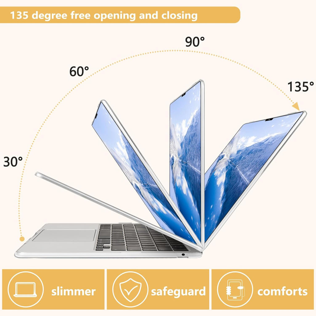 Compatible with MacBook Air 13.6 inch Case, M4 A3240/M3 A3113/M2 A2681 (Released 2025 to 2022), Hard Shell, Keyboard Cover, Screen Protector, Webcam Cover & Type-C Adapter, Vector Flower