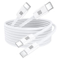 USB C Cable, 2-Pack 6.6ft 100W USB C to USB C Fast Charging Cable, Braided Type C to Type C Charging Cord for iPhone 17 16 15 Pro Max,Galaxy S25 S24 Note 20,MacBook Pro/Air,iPad Pro,Pixel,Switch