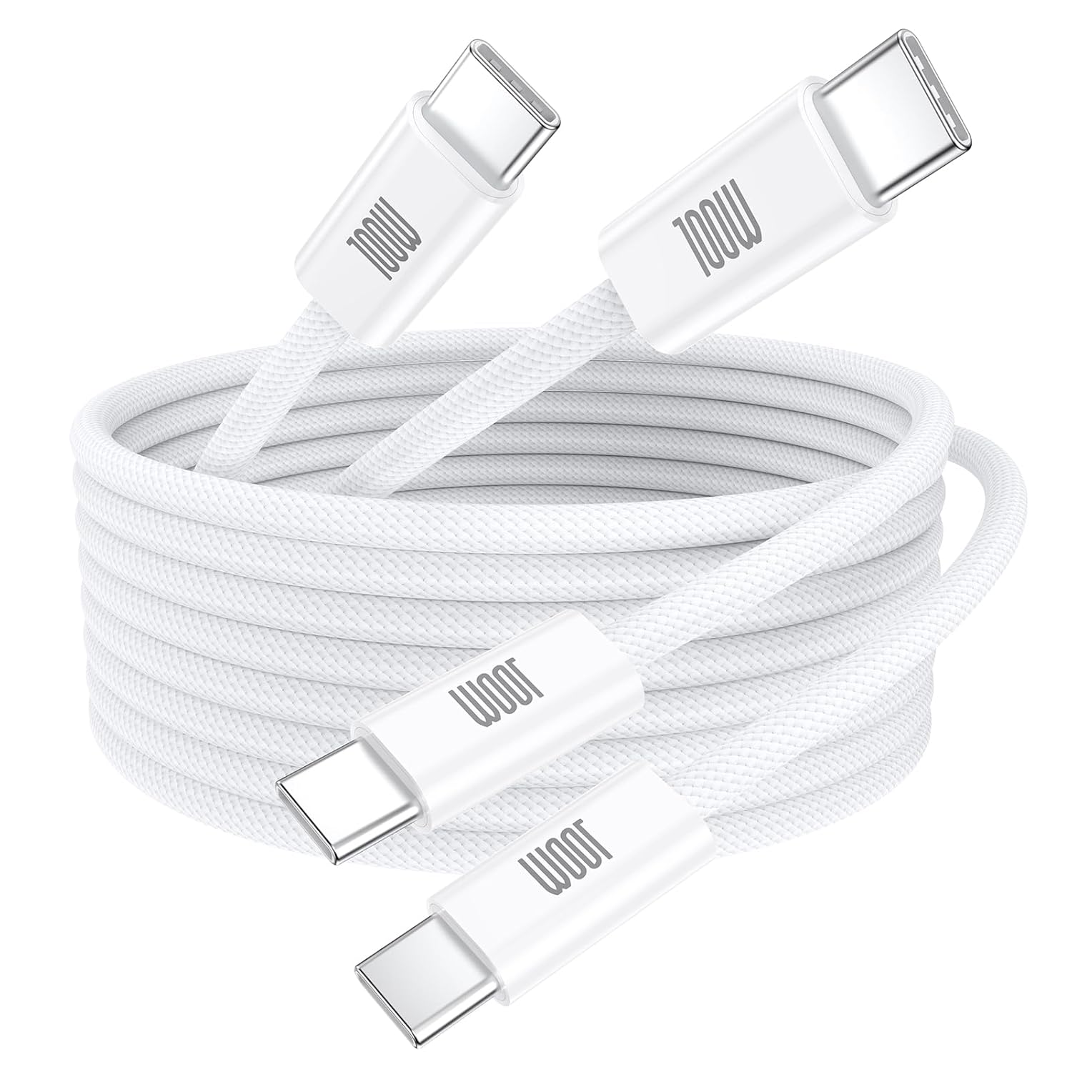 USB C Cable, 2-Pack 6.6ft 100W USB C to USB C Fast Charging Cable, Braided Type C to Type C Charging Cord for iPhone 17 16 15 Pro Max,Galaxy S25 S24 Note 20,MacBook Pro/Air,iPad Pro,Pixel,Switch