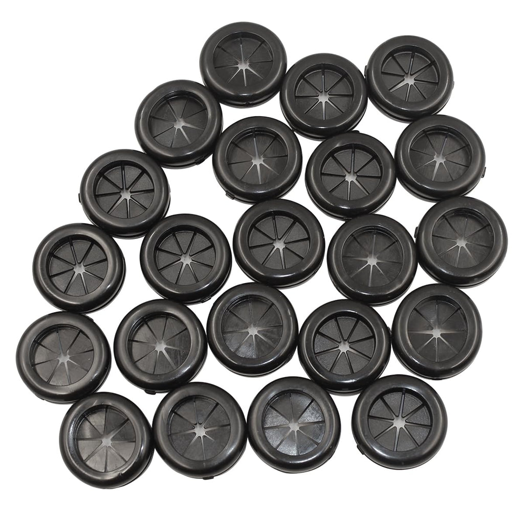 Rubber Grommets for Wiring, 7/8 Inch Drill Hole 11/16 Inch ID, Firewall Grommets Automotive Cable Cords Hoses Protection, Double-Sided Rubber Plugs for Round Holes, 22 Pcs, 18x22 mm