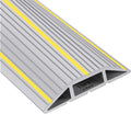 20Ft Cord Cover Heavy Duty Cable Protector 3 Channels Contains Cords Cables and Wires Easy to Unroll-Conceal Wires of Home Office Workshop Concerts or Other Outdoors Surround (Gray-2PCS 10Ft)
