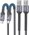 USB A to USB C for Carplay USB C Cable 3FT, Car Charger Cable 2Pack Short Type C Fast Charging Cord Upgraded Extra Durable USBC Cord Compatible with iPhone 16 15 Pro Max/Samsung Galaxy S23/LG and More