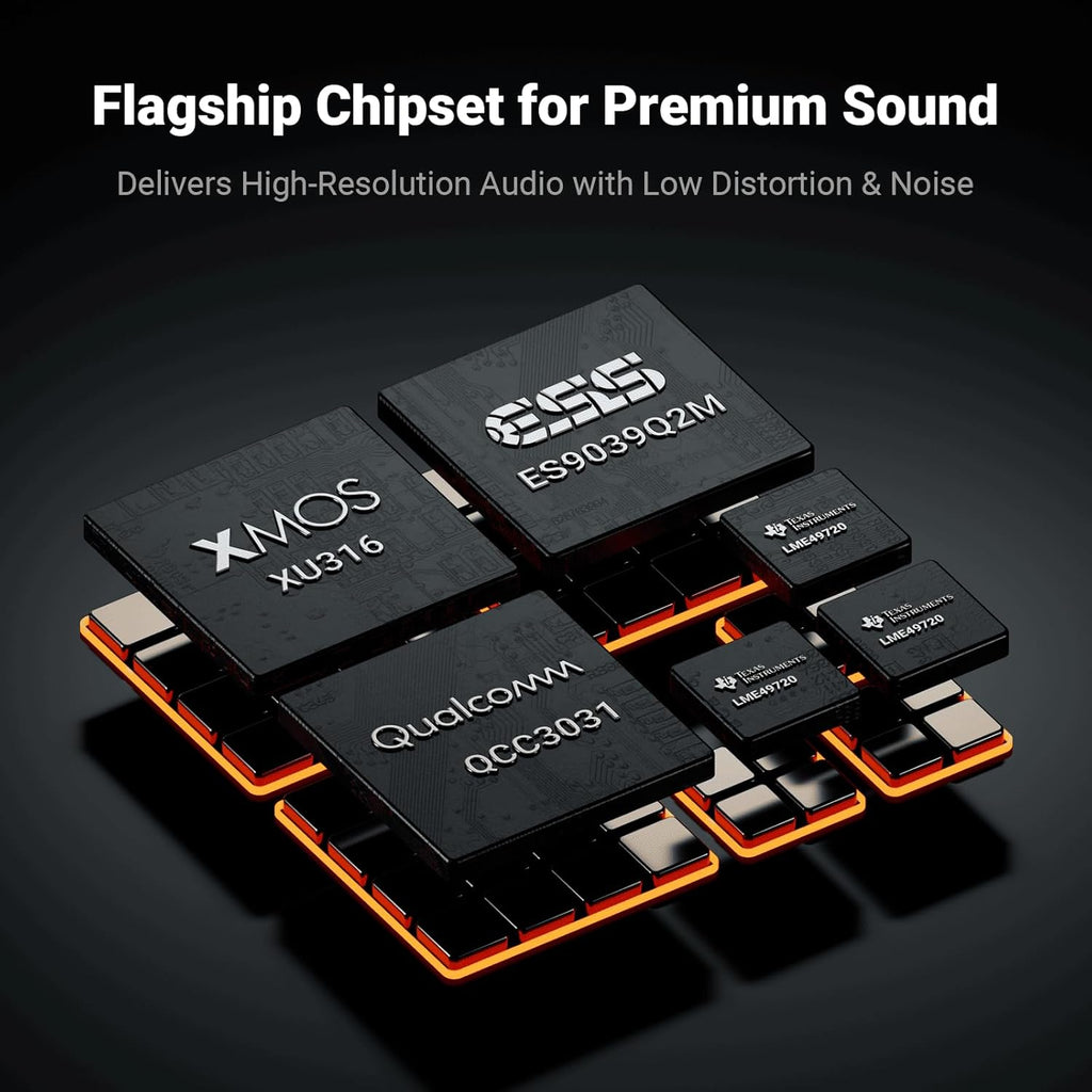 Fosi Audio ZD3 Desktop DAC Preamp, Fully Balanced Digital to Analog Audio Converter with ES9039Q2M for Home Stereo Amplifier, Bluetooth/USB/Optical/Coax/TV HDMI ARC Input, XLR/RCA Output with Remote