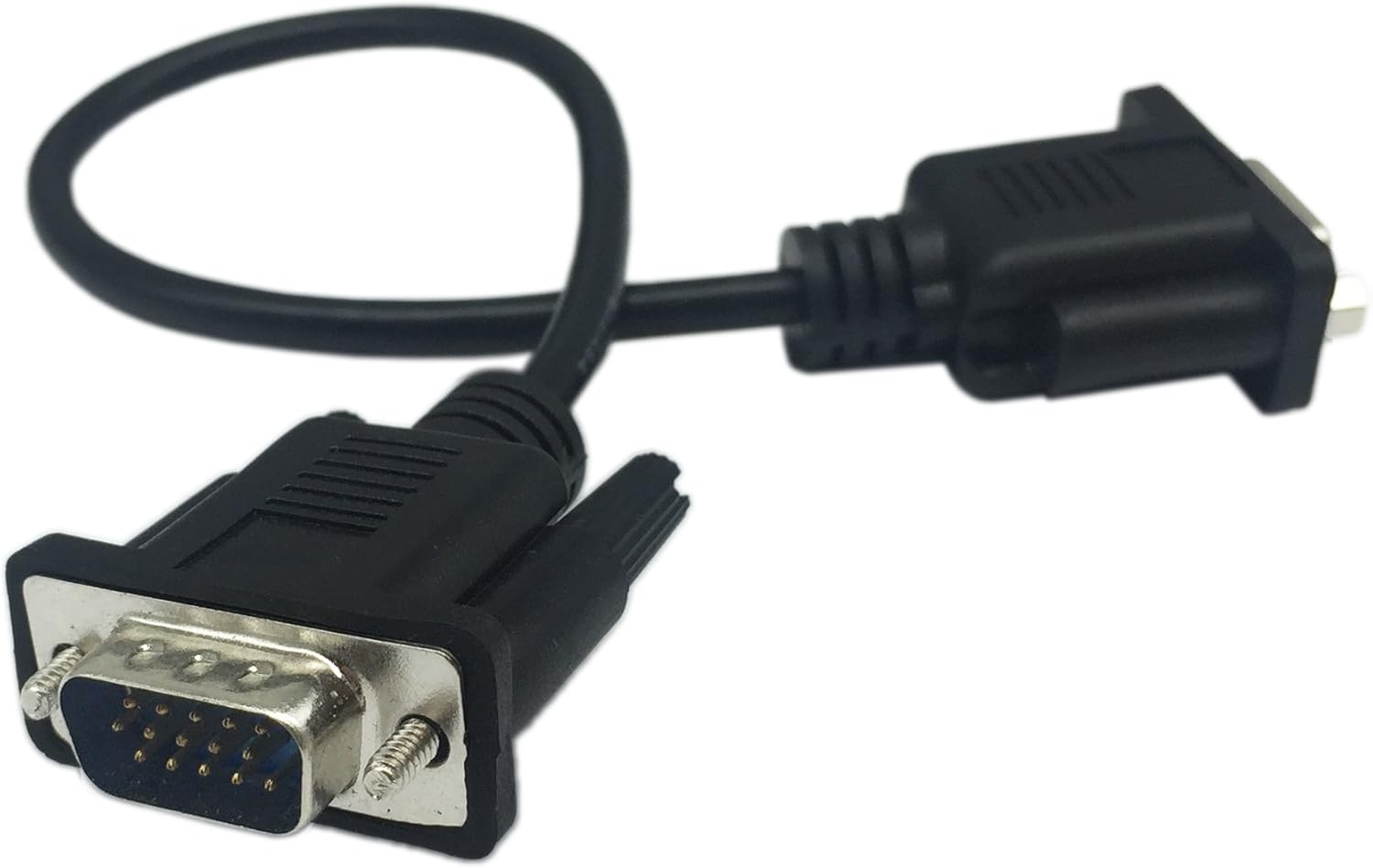 CERRXIAN 1ft VGA SVGA 15 Pin HD15 Male to Female Adapter Video Monitor Extension Cable for PC Laptop TV Porjector(mf)