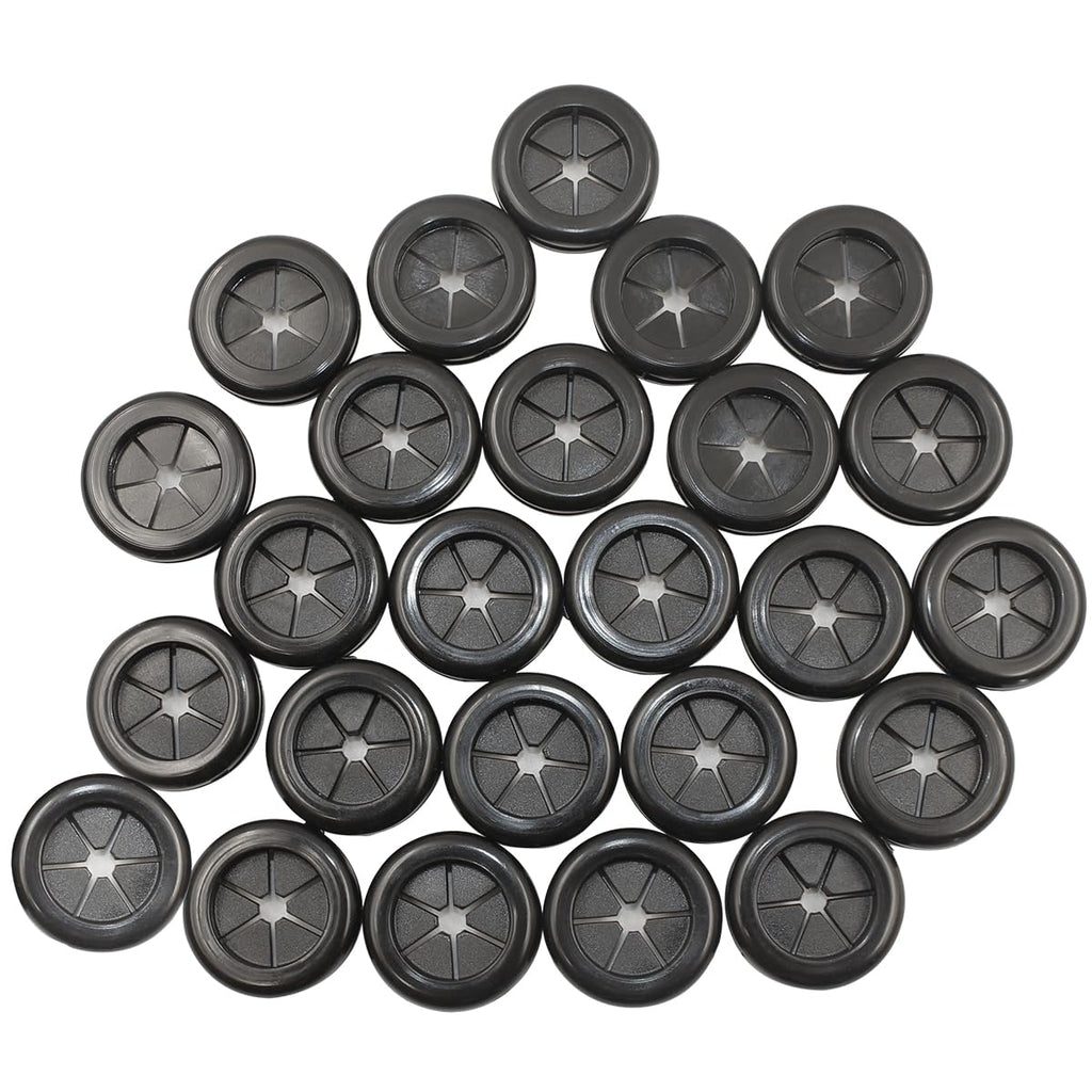 3/4 inch Rubber Grommets for Wiring, 5/8 Inch ID, Firewall Grommets Automotive Cable Cords Hoses Protection, Double-Sided Rubber Plugs for Round Holes, 25 Pcs, 16x20 mm