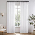 Memory Trained Pinch Pleated Curtains 105 Inches Long, Viral Linen Pinch Pleat by ANRODUO