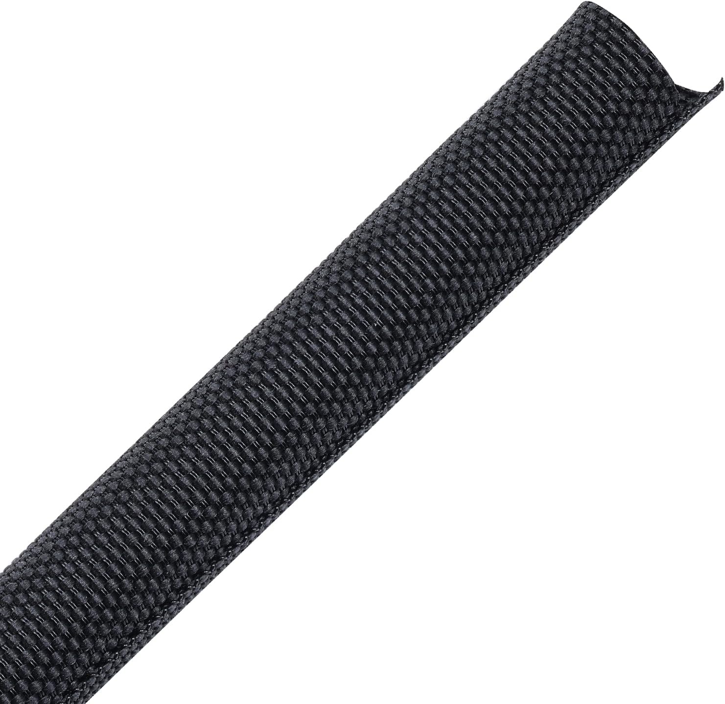Automotive Wire Sheathing Split Wire Loom Braided Mesh Woven Cable Sleeve for Wires/Cable Cord Protector (3/8" - 65 Feet)