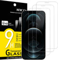 NEW'C 3 Pack Designed for iPhone 12 Pro Max Screen Protector (6.7"), Enhanced Tempered Glass Protection, Case Friendly Anti Scratch Bubble Free Ultra Resistant