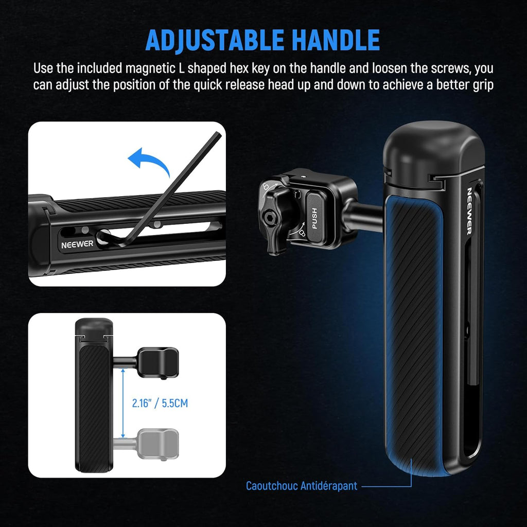 NEEWER 15 Pro Cage [2nd Gen], Video Rig Phone Stabilizer with Quick Release Side Handle, 67mm Filter Adapter, 17mm Lens Backplate, T Mount Lens Adapter Compatible with Moment, PA043+PA045B