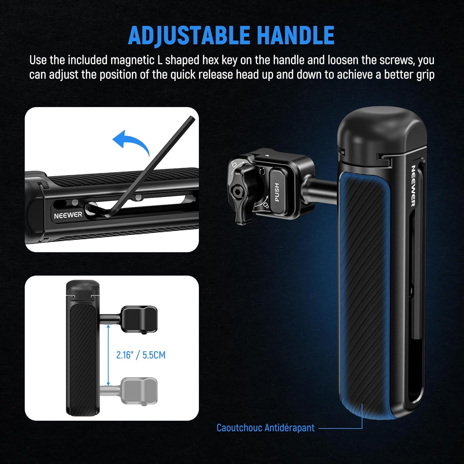 NEEWER 15 Pro Cage [2nd Gen], Video Rig Phone Stabilizer with Quick Release Side Handle, 67mm Filter Adapter, 17mm Lens Backplate, T Mount Lens Adapter Compatible with Moment, PA043+PA045B