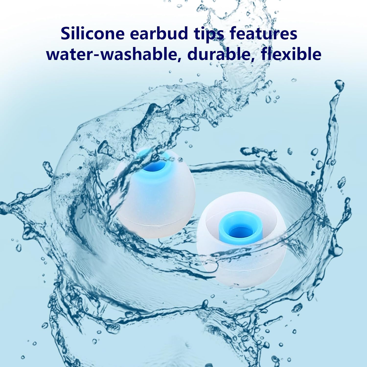 Earbud Replacement Tips Silicone Earbud Tips Earbud Covers Fit for in-Ear Headphones (Inner Hole 3.8mm -5.1mm) Ear Tips Earbud Rubber Tips 9 Pairs S/M/L