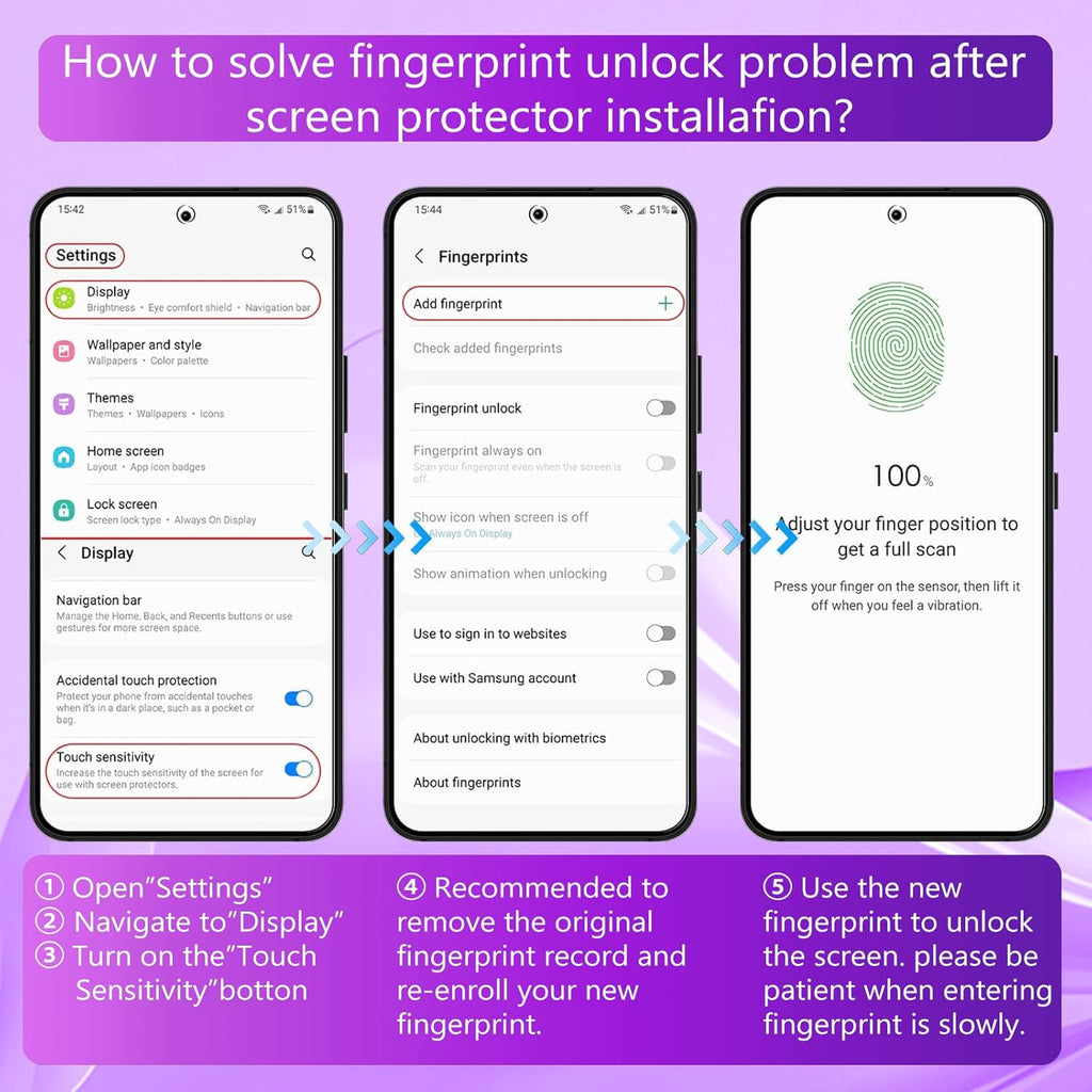 [2+2 Pack] Lesakit Anti-Blue Light Privacy Screen Protector for Samsung Galaxy S21 Ultra 6.8 inch with 2 Pack Camera Lens Protector, [Support Fingerprint ID] Anti Spy TPU Flexible Screen Protector- Purple