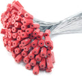 Leadseals(R) 500 Red Security Cable Seals Metal Truck Trailer Seals Tamper Proof Security Tag Seal Disposable Self-Locking Shipping Security Tags Numbered(Pack of 500 PCS)