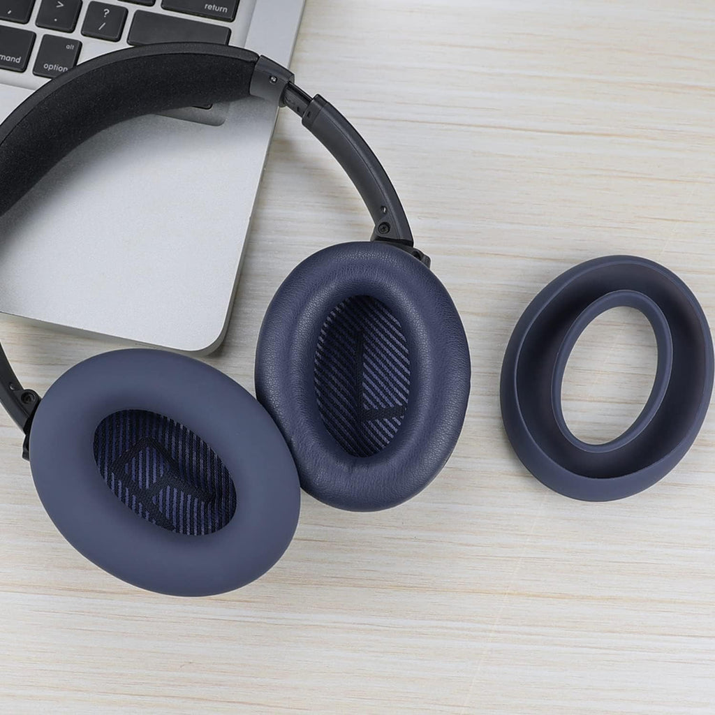 SOULWIT Silicone Ear Pads Cover Protector for Bose QuietComfort QC15 QC25 QC2 QC35 QC45/Ae2 Ae2i Ae2w/SoundTrue & SoundLink AE Headphones Cushions, Sweatproof, Easily Washable - Blue