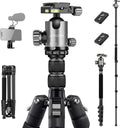JOILCAN Tripod for Camera, 81" Aluminum Camera Tripod Monopod, Heavy Duty Travel Tripods for Spotting Scope Binoculars Laser Level, Payload 35Lb