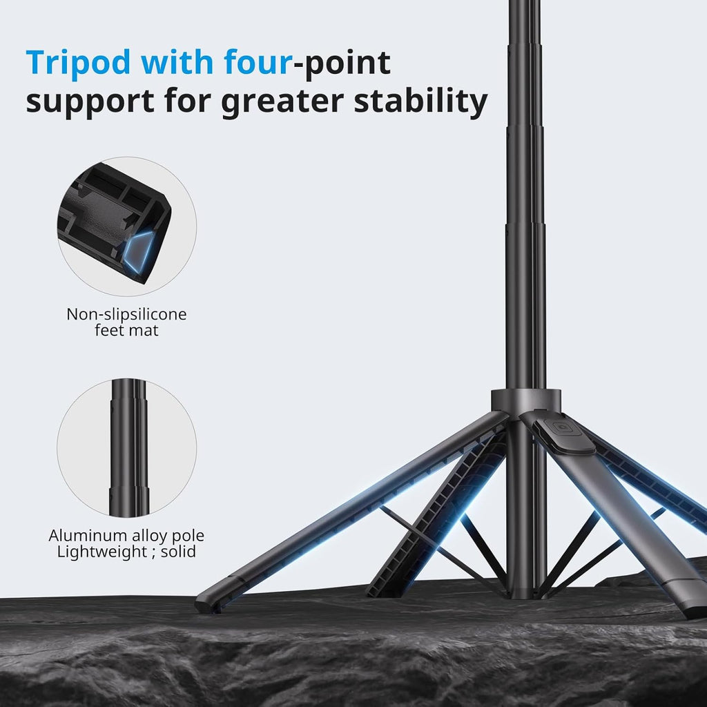 Auto Face Tracking Tripod,67''Phone Tripod for iPhone,360° Rotation Follows Your Movement,Bluetooth Remote,Phone Holder for Vlog,Live Streaming, Video Call,Content Creators.
