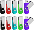 Aiibe 32GB USB Flash Drive 10 Pack 32 GB Flash Drives USB 2.0 Memory Stick Thumb Drive Zip Drive USB Drive 32GB (5 Mixed Colors: Black Red Cyan Green Purple)