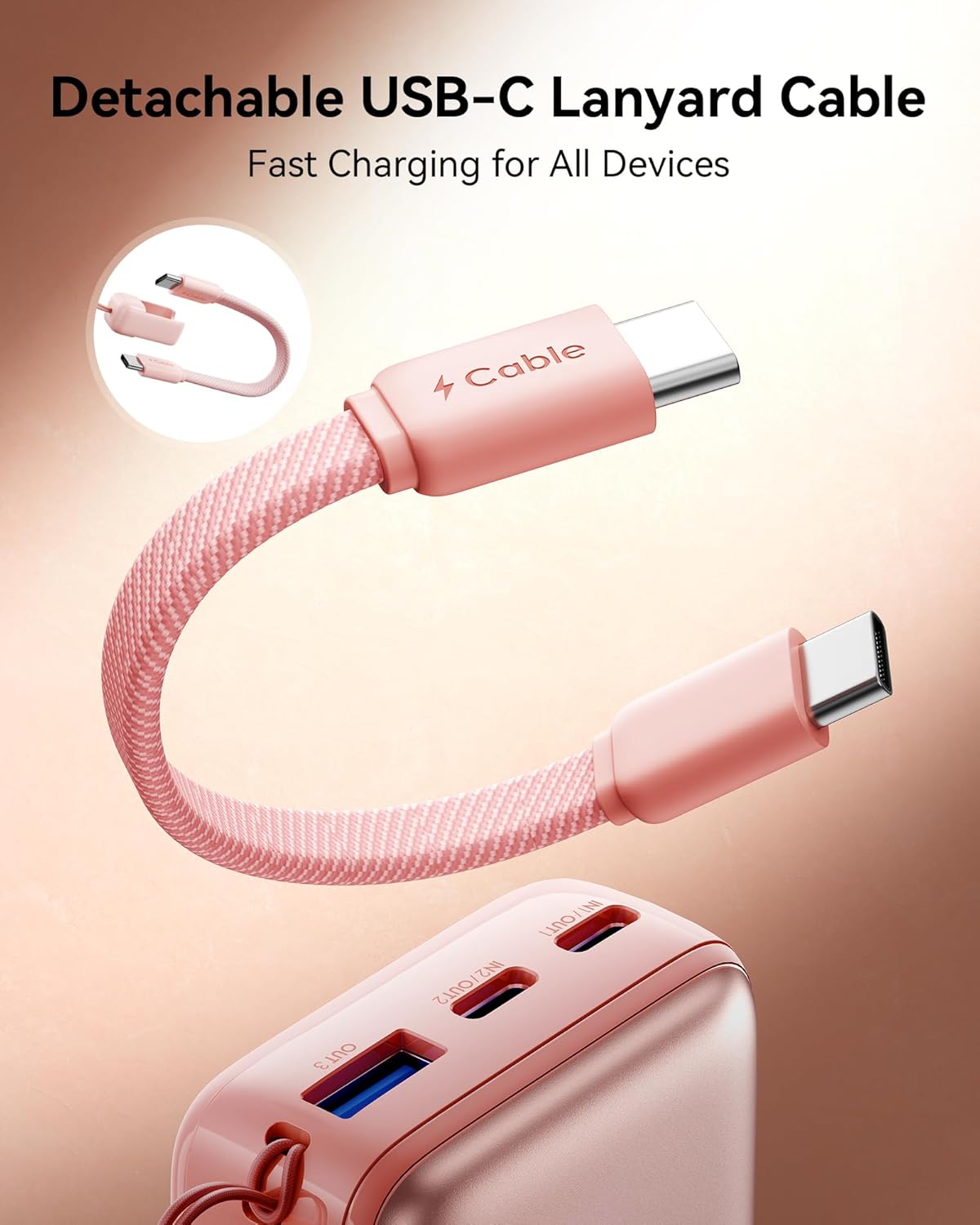 INIU Portable Charger, Ultra Small 10000mAh 45W PD Power Bank, USB C in&Out Fast Charging Battery Pack, Travel Essentials Powerbank for iPhone 16/15/14/13 Pro Max, iPad mini/Air, Samsung S22 S22 etc