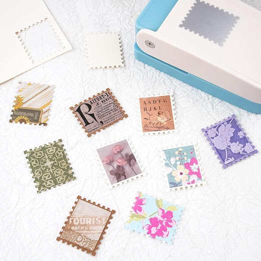 2 Pcs Stamp Punch, 1 Inch Square Hole Punch & 1 Inch Square Postage Stamps - Image 5
