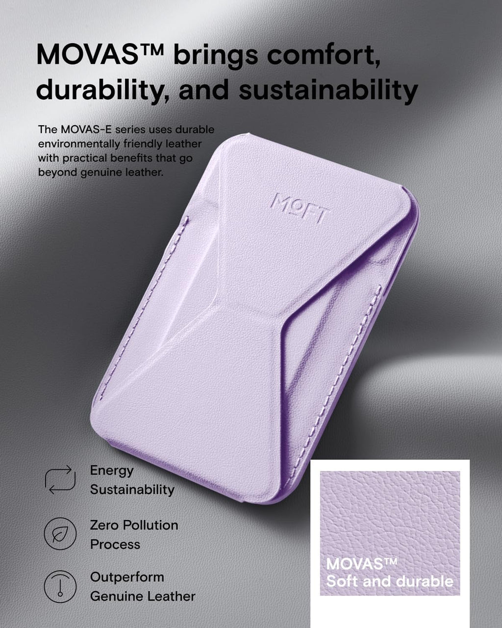 MOFT Magnetic Wallet Stand Compatible with iPhone 16/15/14/13/12 Series, Angle Adjustment & Magsafe Compatible MOVAS Phone Stand, Peony
