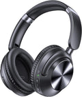 TAGRY Hybrid Active Noise Cancelling Headphones 100H Playtime Wireless Over Ear Bluetooth Headphone with Hi-Res Audio Fast Charging Comfort Earcups Headsets for Travel Home Office Phone PC Black