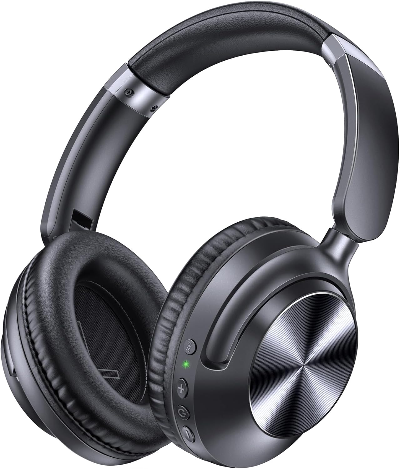 TAGRY Hybrid Active Noise Cancelling Headphones 100H Playtime Wireless Over Ear Bluetooth Headphone with Hi-Res Audio Fast Charging Comfort Earcups Headsets for Travel Home Office Phone PC Black