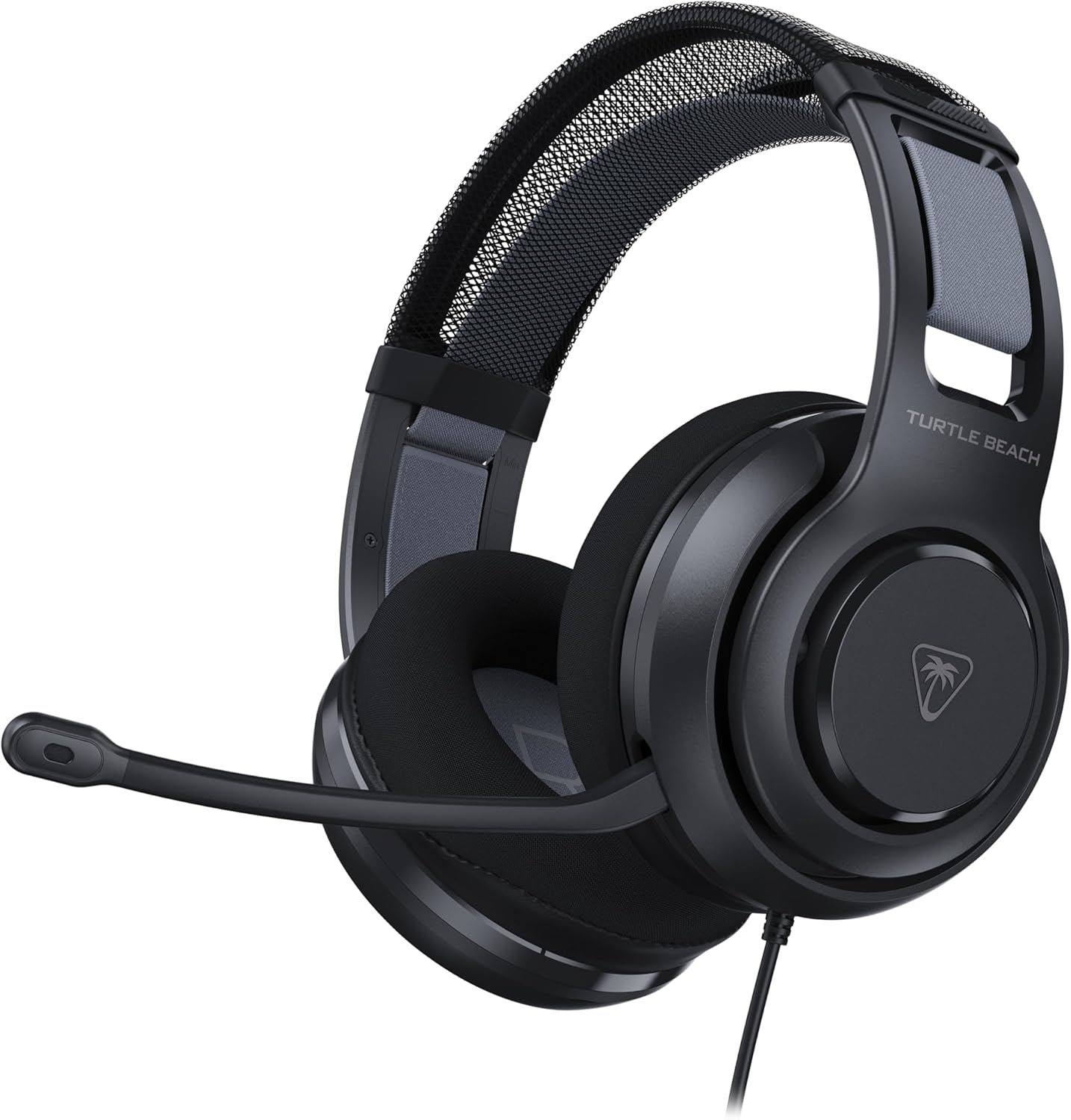 Turtle Beach Atlas 200 Wired USB PC Headset for PC, Gaming Consoles, Xbox, PlayStation, 50mm Nanoclear Drivers, high-Fidelity Audio, Waves 3D Audio, Flip-to-Mute Mic, Memory Foam Cushions - Black