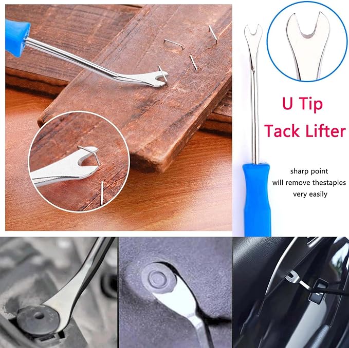 Construction and Upholstery Staple Remover Tack Puller Nail Remover Tool Set - Image 5