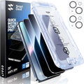 SMARTDEVIL 2+2Pack Privacy Screen Protector for iPhone 14 Plus with Camera Lens Protector,Shatterproof Tempered Glass [True 28°Anti Spy][9H Hardness][Automatic Dust-Elimination Install][Bubble Free]
