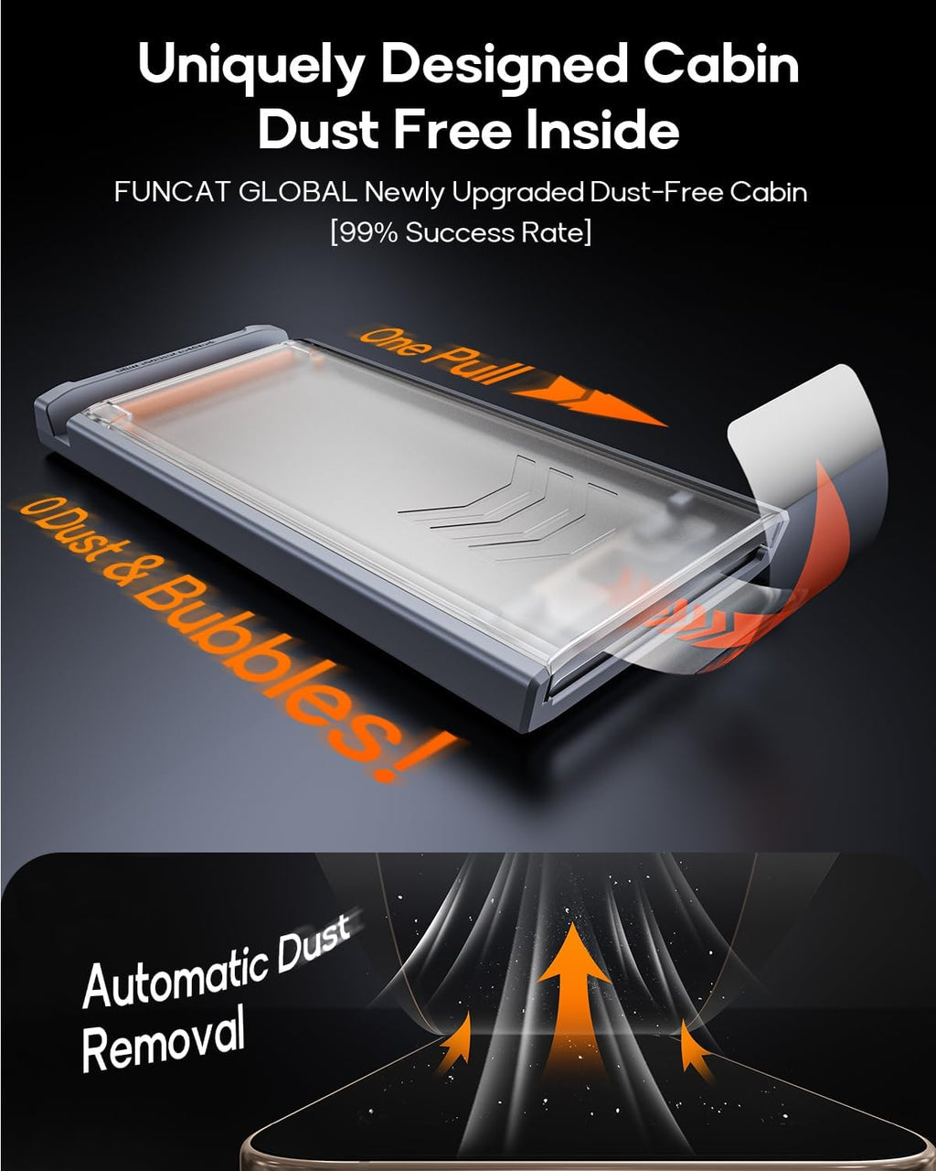 3 Pack for iPhone 16 Tempered Glass Screen Protector, Dust Free CABIN, Auto Positioning, Bubble Free, High Definition, Easy Installation,9H+ Hardness