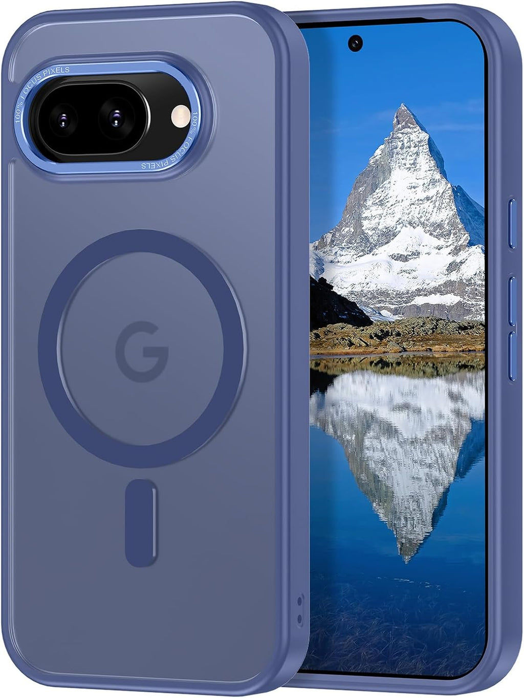 Magnetic for Google Pixel 9a Case, [Military Grade Drop Protection] [Compatible with MagSafe] Shockproof Slim Translucent Matte Anti-Slip for Women Girls Men Case, Blue
