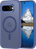 Magnetic for Google Pixel 9a Case, [Military Grade Drop Protection] [Compatible with MagSafe] Shockproof Slim Translucent Matte Anti-Slip for Women Girls Men Case, Blue
