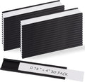 Realth C Channel Magnetic Label Holders 0.78" x 4" 30 Pack | Magnetic Name Plate by Realth