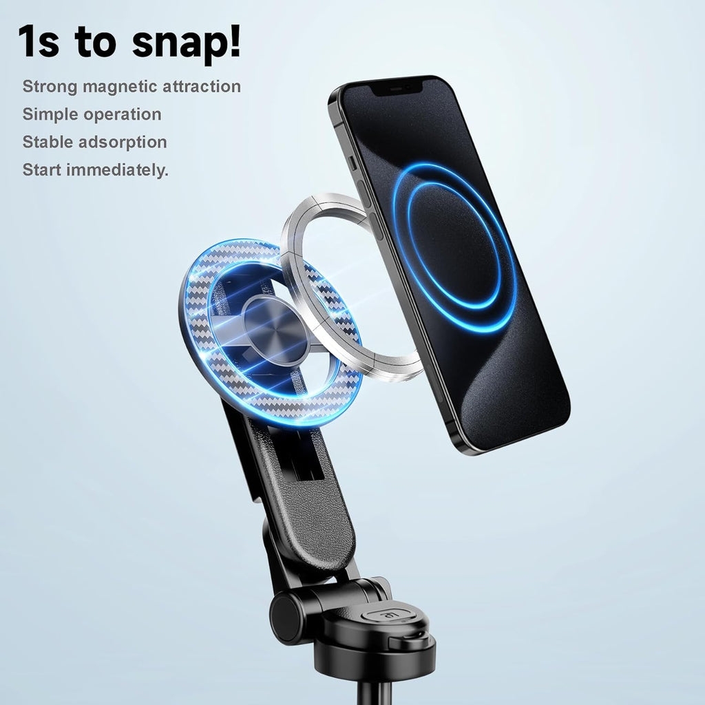 Selfie Stick for iPhone, Magnetic Tripod with Detachable Wireless Remote & Portable Tripods for iPhone - 3 in 1 Tripod for Video Recording, Live Streaming, Desktop Mobile Phone Stand