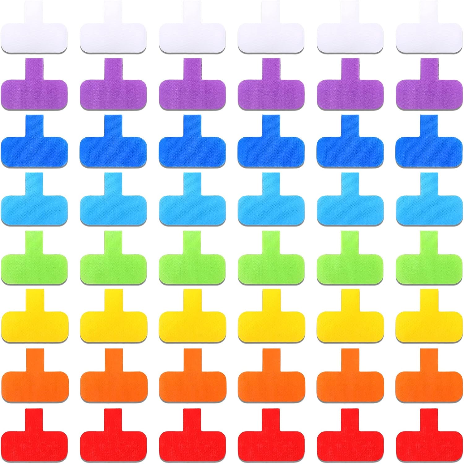 80 Pieces Self-Adhesive Cable Labels Multi-Color Cord Wire Labels, Nylon Writable Oval Tags, Hook and Loop Wire Tags for Cable Management, Computers and More