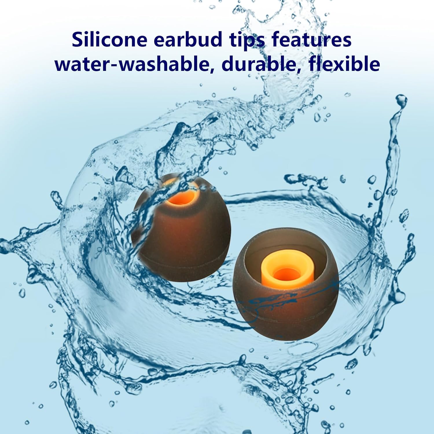 Earbud Replacement Tips Silicone Earbud Tips Earbud Covers Fit for in-Ear Headphones (Inner Hole 3.8mm -5.1mm) Ear Tips Earbud Rubber Tips 9 Pairs S/M/L