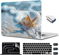 CISSOOK Compatible with MacBook Pro 14 inch Case 2024, 2023-2021 Release M4 A3112 A3185 A3401 M3 A2992 A2918 M2 A2779 M1 A2442 Model, Plastic Hard Shell Case with Keyboard Cover, Beach&Shell