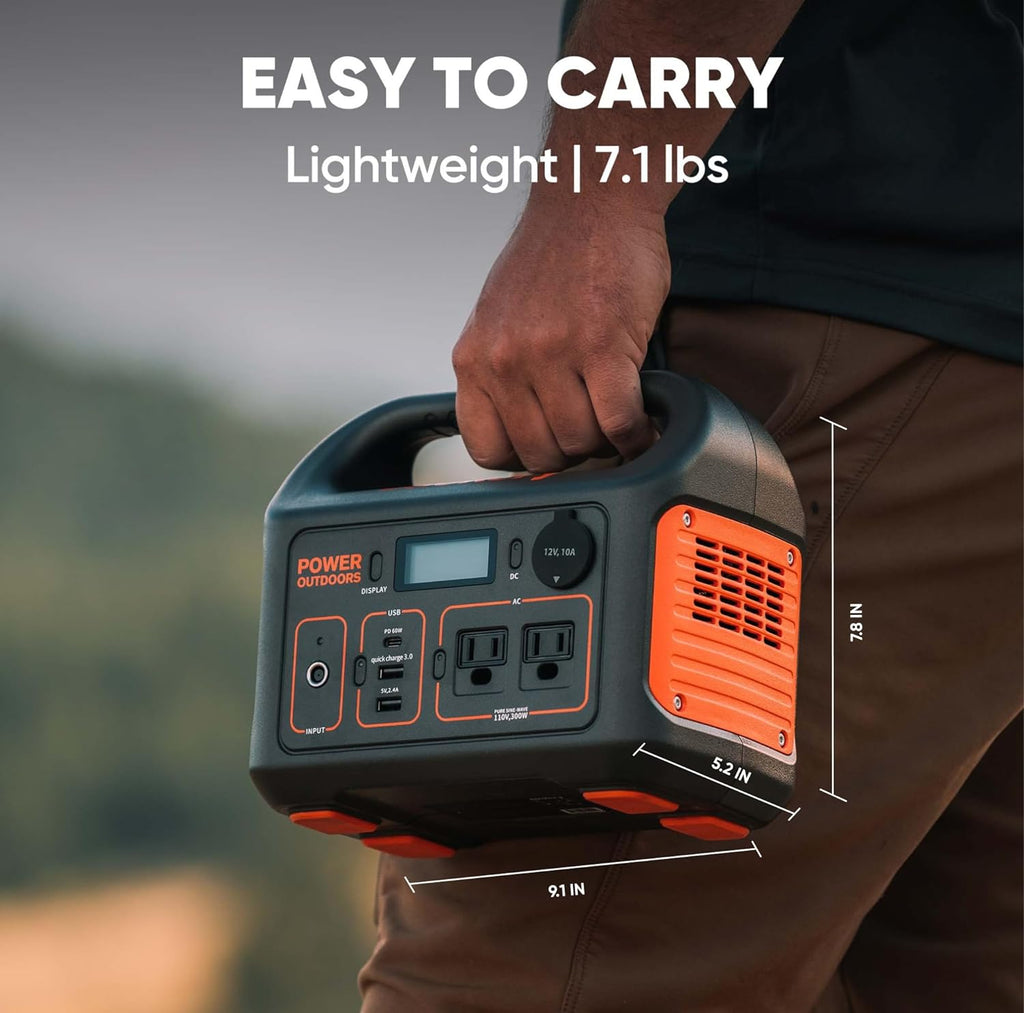 Jackery Portable Power Station Explorer 300 with Carrying Bag, 293Wh Backup Lithium Battery, Solar Generator for Outdoors Camping Travel Hunting Blackout (Solar Panel Optional)