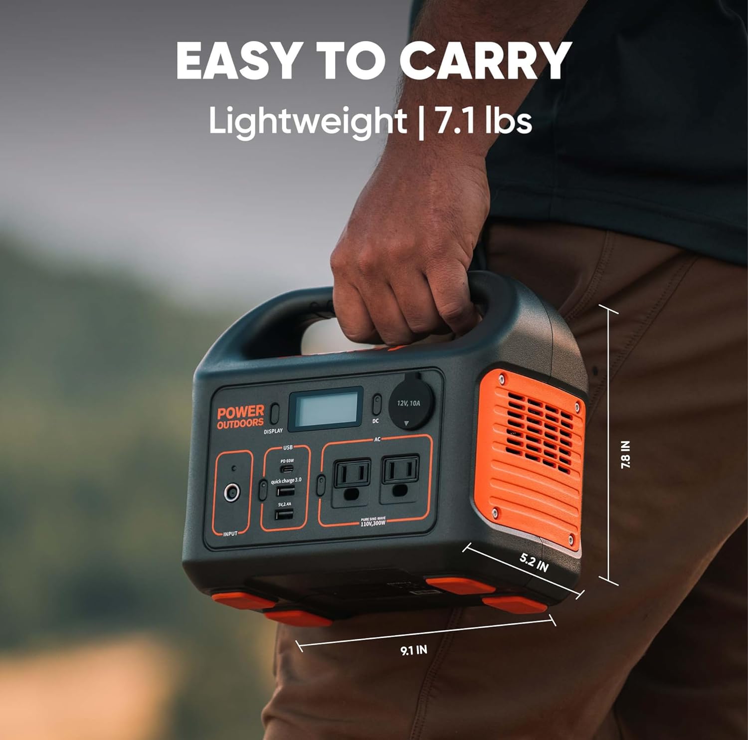 Jackery Portable Power Station Explorer 300 with Carrying Bag, 293Wh Backup Lithium Battery, Solar Generator for Outdoors Camping Travel Hunting Blackout (Solar Panel Optional)