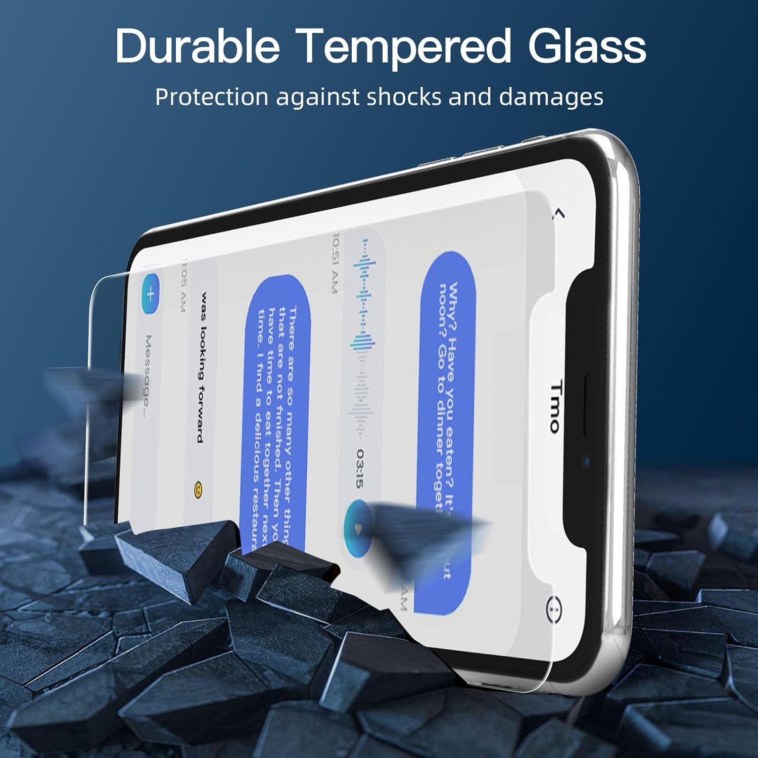 NEW'C 3 Pack Privacy for iPhone 11 Pro Max, iPhone XS Max Screen Protector (6.5"), Enhanced 28-Degree Privacy Angle, Ultra Durable 9H Hardness, Bubble-Free