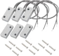 3Pcs Magnetic Reed Switch Wired Surface Mount Normally Closed NC Contact Sensor Alarm Magnetic Door Switch with 2 Wires, Zinc Alloy Sliver, MC-51