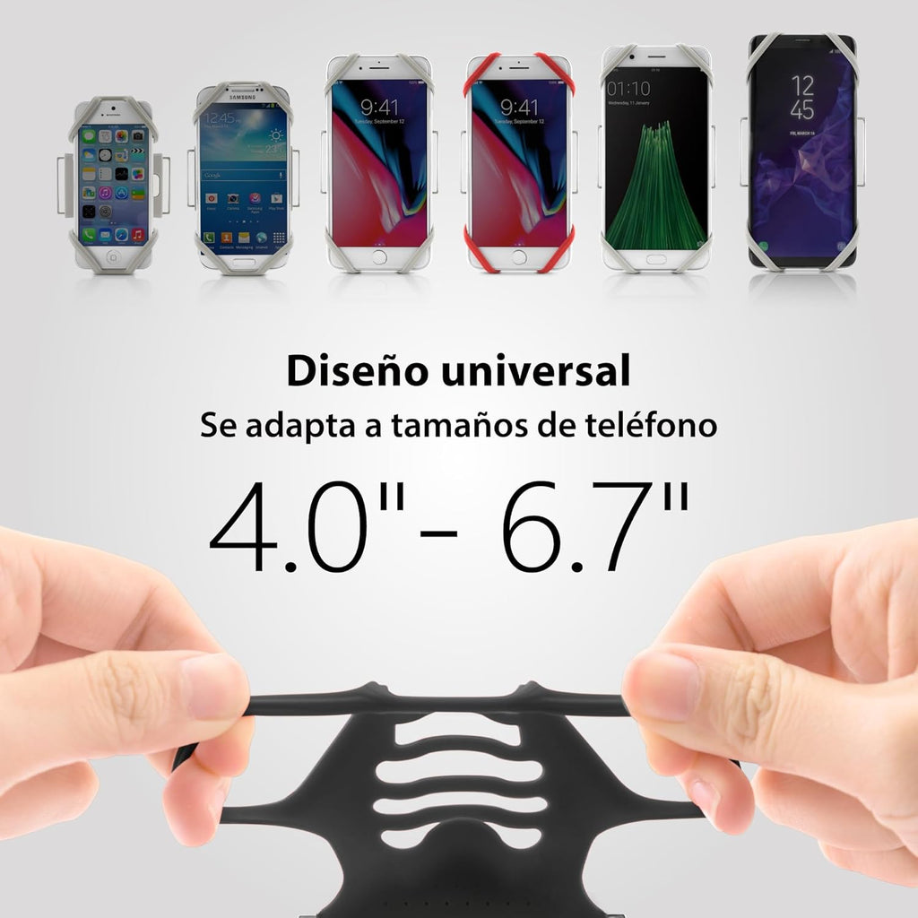 BONE Run Tie, Running Cell Phone Holder, Skin-Friendly & Washable Silicone Sport Armband, Universal Workout Phone Carrier Compatible with Most Smartphone (Luminous - Size L/Arm Size 9.8-15.7")