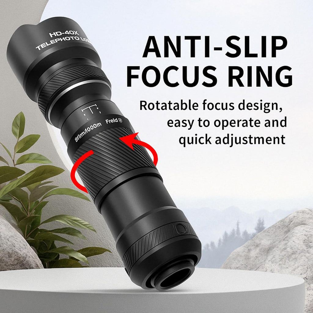 28X Telephoto Lens with Tripod for iPhone Android Phones, 2-in-1 Mobile Phone Camera Lens Kit with Universal Clip, HD Magnifier for Smartphone Photography - Compatible with All Smartphones