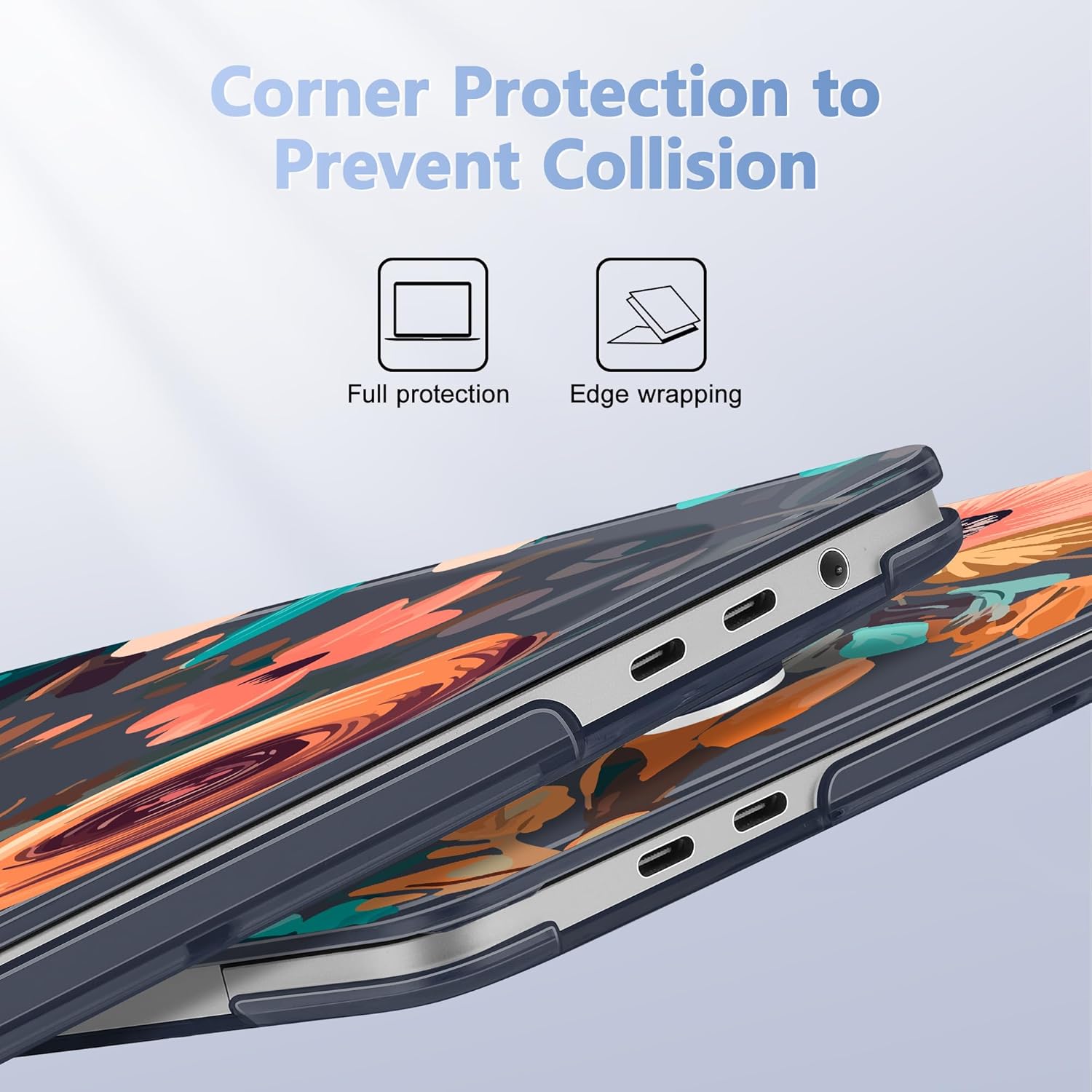 for MacBook Pro 16 inch Case 2019 2020 Release Model A2141, Plastic Hard Shell Cover with Keyboard Cover for MacBook Pro 16 inch with Touch Bar & Touch ID, Florals Pattern