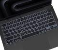 Korean Silicone Keyboard Cover Skin for 2024 2023 14.2 inch Apple MacBook Pro 14 A3112 A3401 A3185 A2992 A2918 A2442 A2779/Pro 16 A3403 A3186 A2991 A2485 A2780 with M4 M3 M2 M1 Pro Max Chip - Black