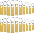 16GB USB Flash Drive 20 Pack, Wooolken Sleek Metal Thumb Drives with Keychains Swivel Memory Stick Pendrive USB 2.0 Jump Zip Drive USB Stick(Gold)