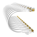 Cat6a Patch Cables 7ft (10 Pack) Slim, Cat6 Ethernet Patch Cable Pure Copper, Flexible Cat 6 Patch Cable 550MHZ 10G, Space-Saving Cat 6A Network Cables for Patch Panel, White