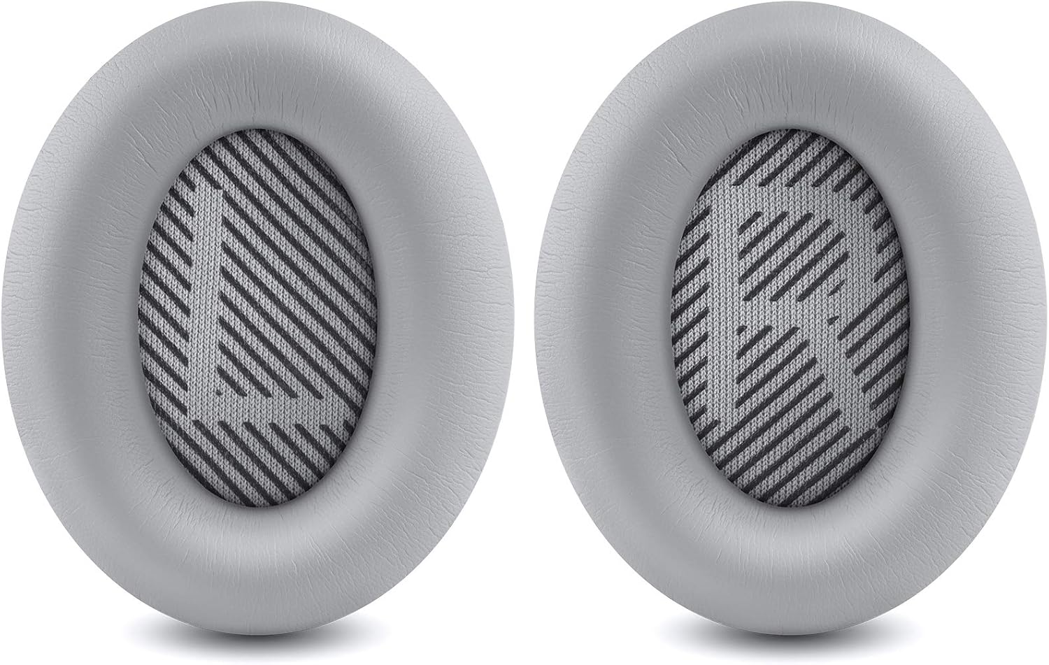 Professional Replacement Ear Pads for Bose QuietComfort 35 QC15 QC25 QC2 QC35/ Ae2 Ae2i Ae2w SoundTrue & SoundLink Over-Ear/Around-Ear Headphones/Soft Protein Leather (Silver)