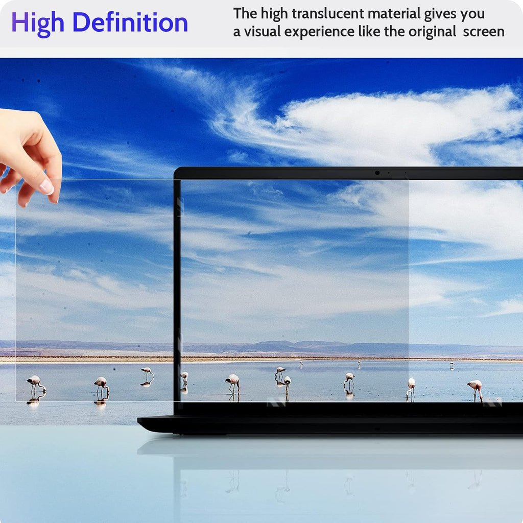 15.6 Inch Laptop Privacy Screen Compatible with Lenovo Hp Dell Acer Asus Thinkpad Envy Xps Computer 16:10 Aspect, Removable Anti Glare Blue Light Filter Protector, 15" Monitor Security Shield