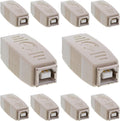 Cmple - [10 Pack USB B to B Adapter USB 2.0 Female to Female Coupler Jack to Jack Connector Converter for Printer Cable Scanner HDD External Hard Drive